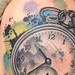 Tattoos - Abstract Watercolor Time Piece Tattoo - 97906